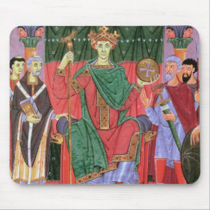 Ms Cim.4453 f.42r Holy Roman Emperor Otto III Enth Mouse Pad