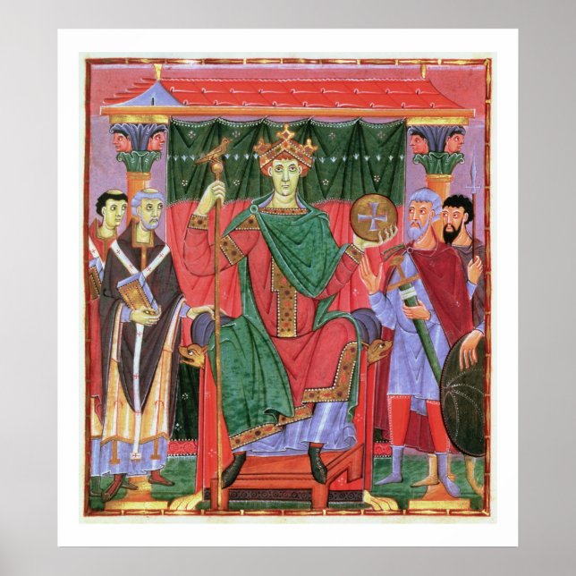 Ms Cim.4453 f.42r Holy Roman Emperor Otto III Enth Poster (Front)