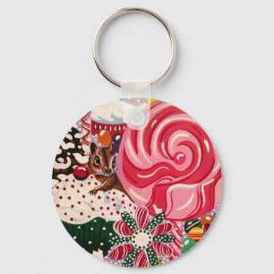 "Ms Elizabeth's Peppermint World" Keychain