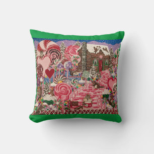 "Ms. Elizabeth's Peppermint World" Throw Pillow