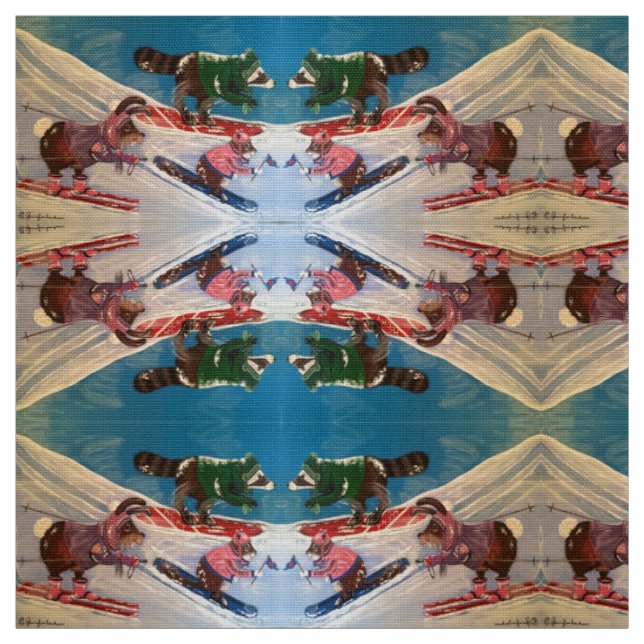 "Ms. Elizabeth's Ski Team" Fabric (Swatch)