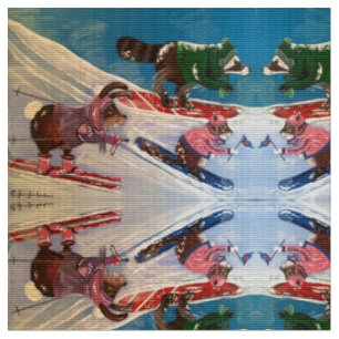 "Ms. Elizabeth's Ski Team" Fabric