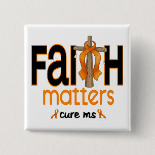 MS Faith Matters Cross 1 2 Inch Square Button