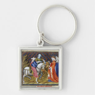 Ms Fr. 120 The Lady of the Lake Meeting Guinevere, Keychain