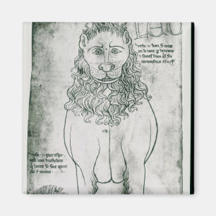 Ms Fr 19093 fol.24v Lion and Porcupine Magnet