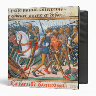 Ms Fr 5054 f.11 The Battle of Agincourt, 1415, fro Binder