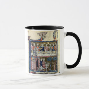 Ms Fr 95 f.326 King Arthur and his Knights around Mug