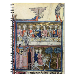 Ms Fr 95 f.326 King Arthur and his Knights around Notebook