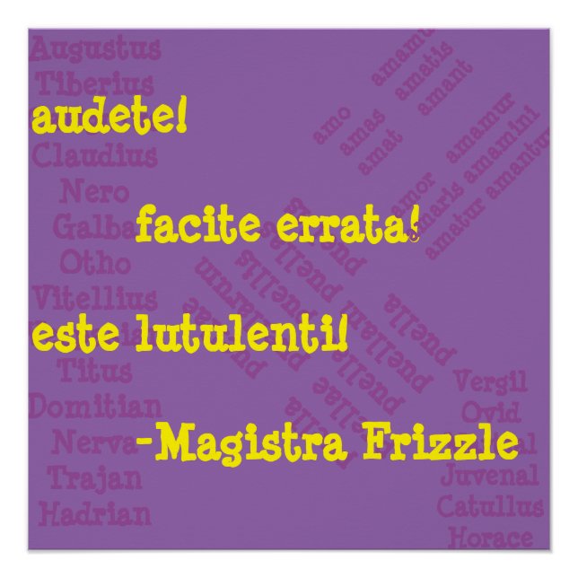 Ms. Frizzle in Latin Poster (Front)