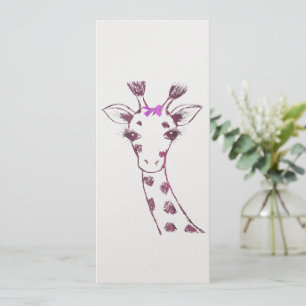 Ms. Giraffe Cute Sarcastic Design  Holiday Card