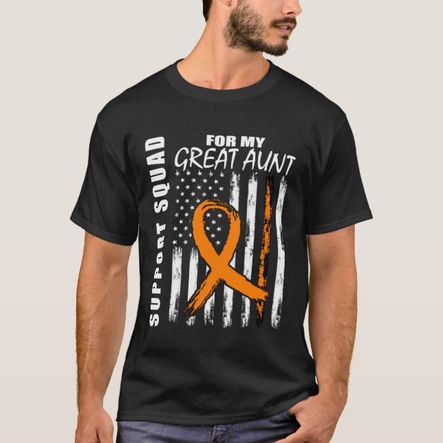 MS Great Aunt Multiple Sclerosis Awareness Flag Fa T-Shirt (Front)