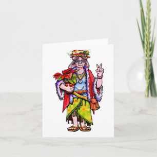 Ms Hippie Santa Card