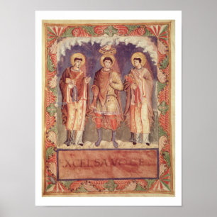 Ms Lat 1141 fol.2v The Coronation of Charles II (8 Poster