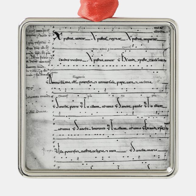 Ms.Latin Christus Vincit Metal Ornament (Front)