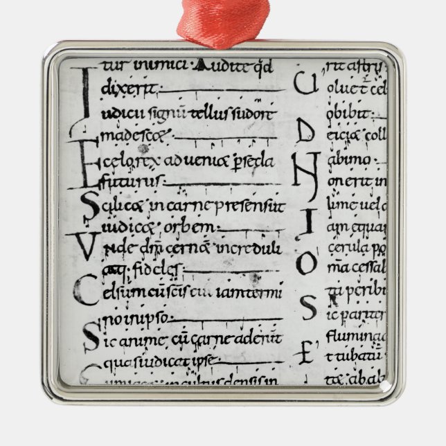 Ms. Latin Lectionary Metal Ornament (Front)