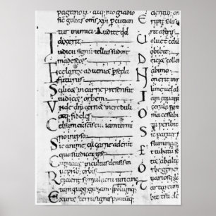 Ms. Latin Lectionary Poster