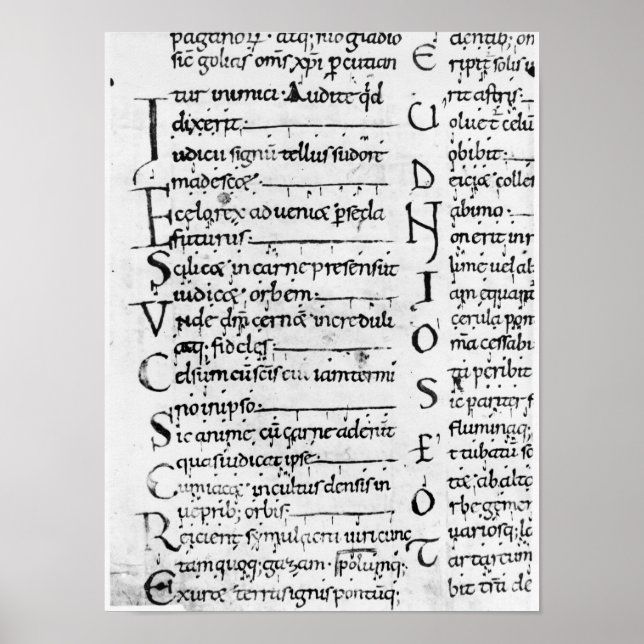 Ms. Latin Lectionary Poster (Front)