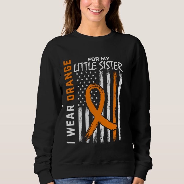MS Little Sister Multiple Sclerosis Leukaemia Awar Sweatshirt (Front)