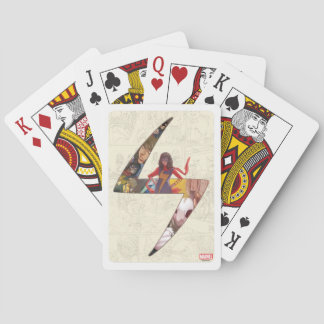 Ms. Marvel Comic Panel Logo Playing Cards