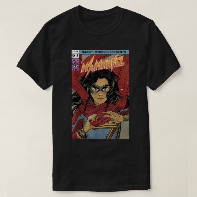 Ms Marvel Kamala Khan Comic Cover  T-Shirt (Design Front)