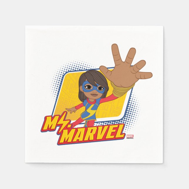 Ms. Marvel Rectangular Character Graphic Napkin (Front)