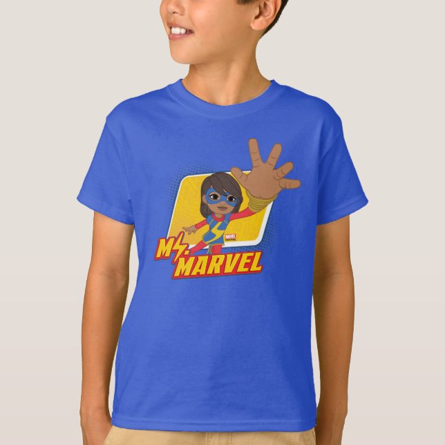 Ms. Marvel Rectangular Character Graphic T-Shirt (Front)