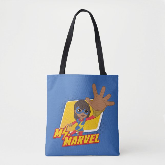 Ms. Marvel Rectangular Character Graphic Tote Bag (Front)