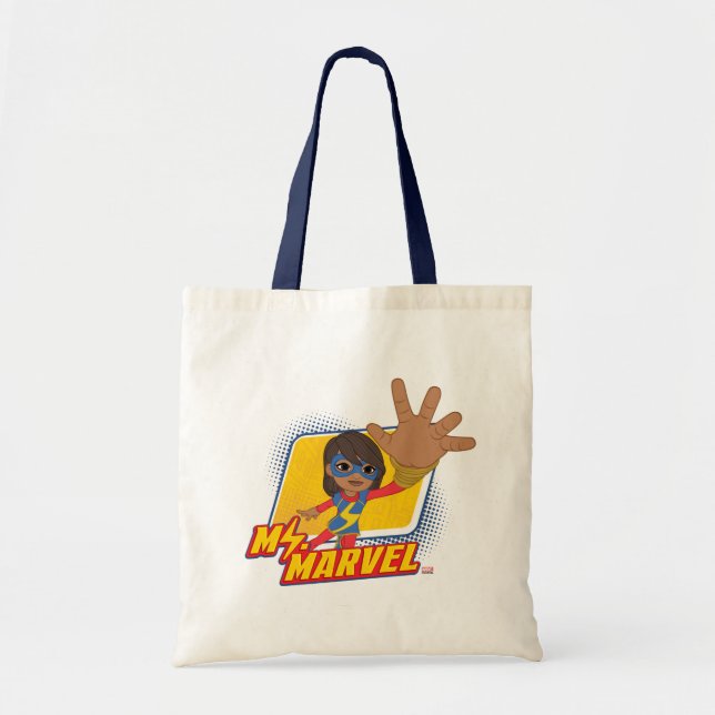 Ms. Marvel Rectangular Character Graphic Tote Bag (Front)