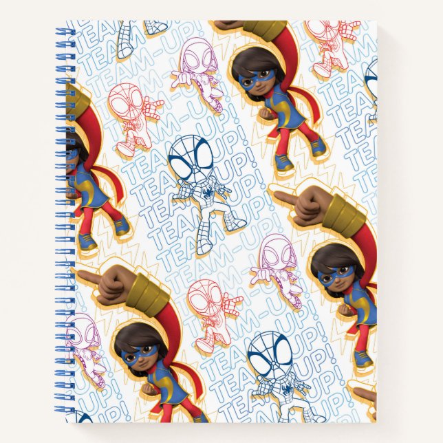 Ms. Marvel & Spidey Team Pattern Notebook (Front)