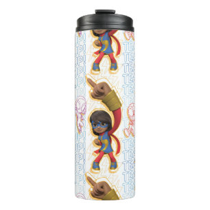 Ms. Marvel & Spidey Team Pattern Thermal Tumbler