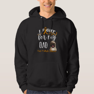 MS Multiple Sclerosis Awareness Cure MS Pug Dad Hoodie