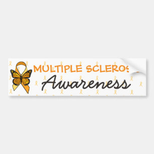 MS Multiple Sclerosis Awareness Ribbon Bumper Bumper Sticker