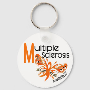 MS Multiple Sclerosis BUTTERFLY 3.1 Keychain