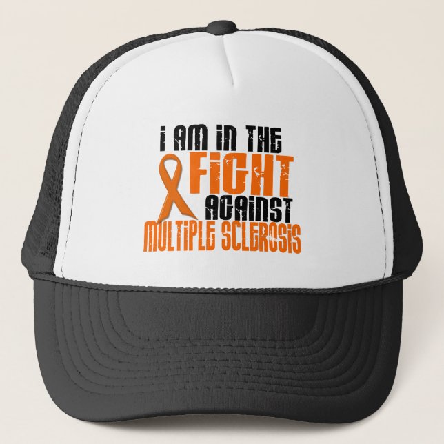 MS Multiple Sclerosis IN THE FIGHT 1 Trucker Hat (Front)