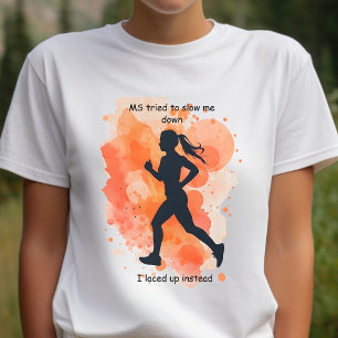 MS, multiple sclerosis warrior runner gift Tri-Blend Shirt