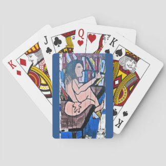MS OROZCO IN THE STUDY PLAYING CARDS