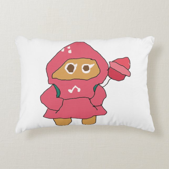 Ms Paint cookie run strawberry cookie Accent Pillow (Front)