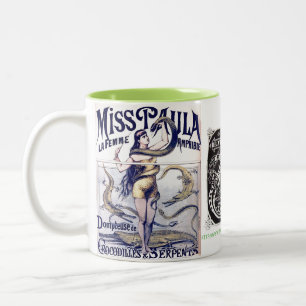 "Ms Paula Snake Lady" Two-Tone Coffee Mug