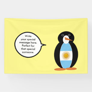 Ms Penguin Argentine Flag Talks Banner