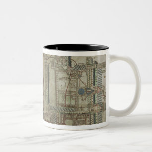 Ms R 171 f.285 Plan of Canterbury Cathedral and th Two-Tone Coffee Mug