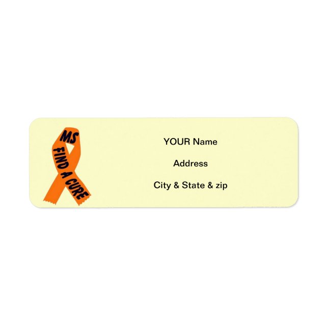 MS Ribbon Return Address Labels (Front)
