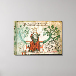 Ms Royal 20 A11  Richard I (1157-99) (The Lion-Hea Canvas Print