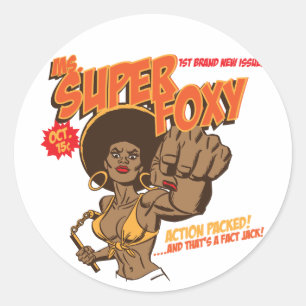 Ms. Super Foxy Classic Round Sticker