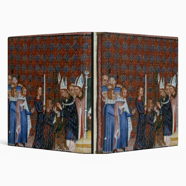Ms Tiberius B Viii f.58 Coronation of King Charles Binder (Background)
