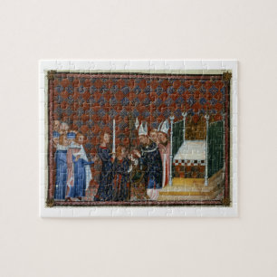 Ms Tiberius B Viii f.58 Coronation of King Charles Jigsaw Puzzle