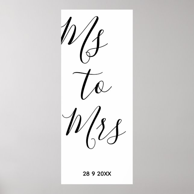 Ms to Mrs bridal shower Poster (Front)