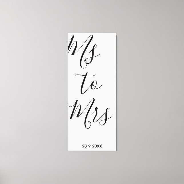 Ms to Mrs bridal shower Poster Canvas Print (Front)