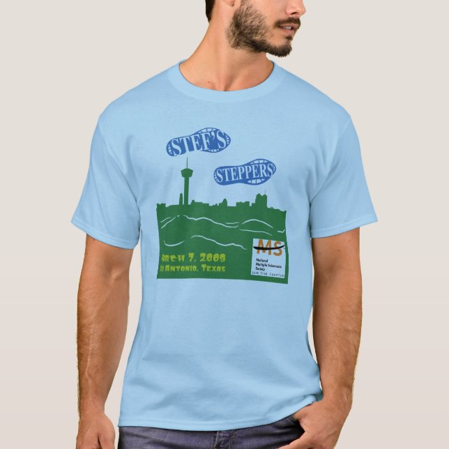 MS Walk T-Shirt - Team Stef's Steppers (Front)