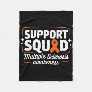 Ms Warrior Ms Support Squad Multiple Sclerosis Awa Fleece Blanket