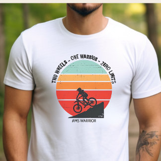 MS warrior, multiple sclerosis bike lover gift, T-Shirt